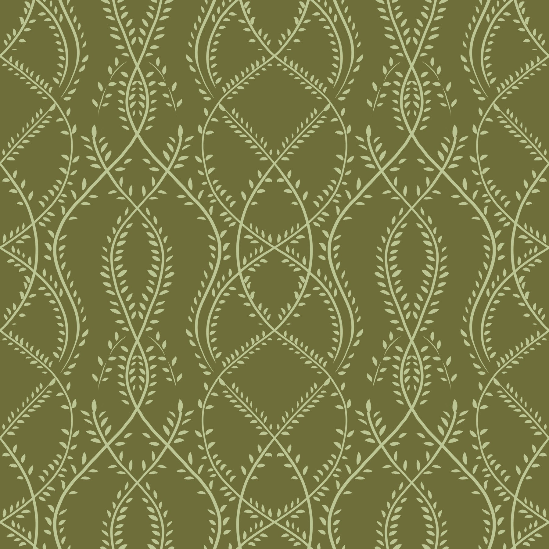 Sage Laurel Trellis Botanical Wallpaper⁠