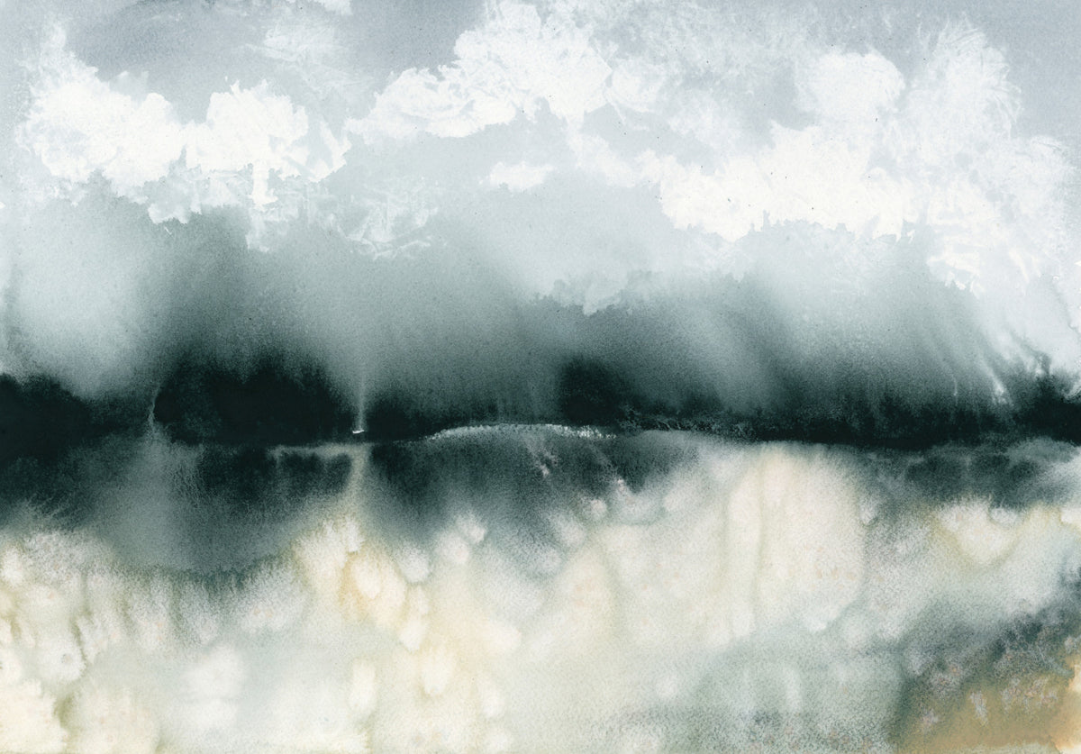 Whispering Mist Watercolor Landscape Wall Mural in your room