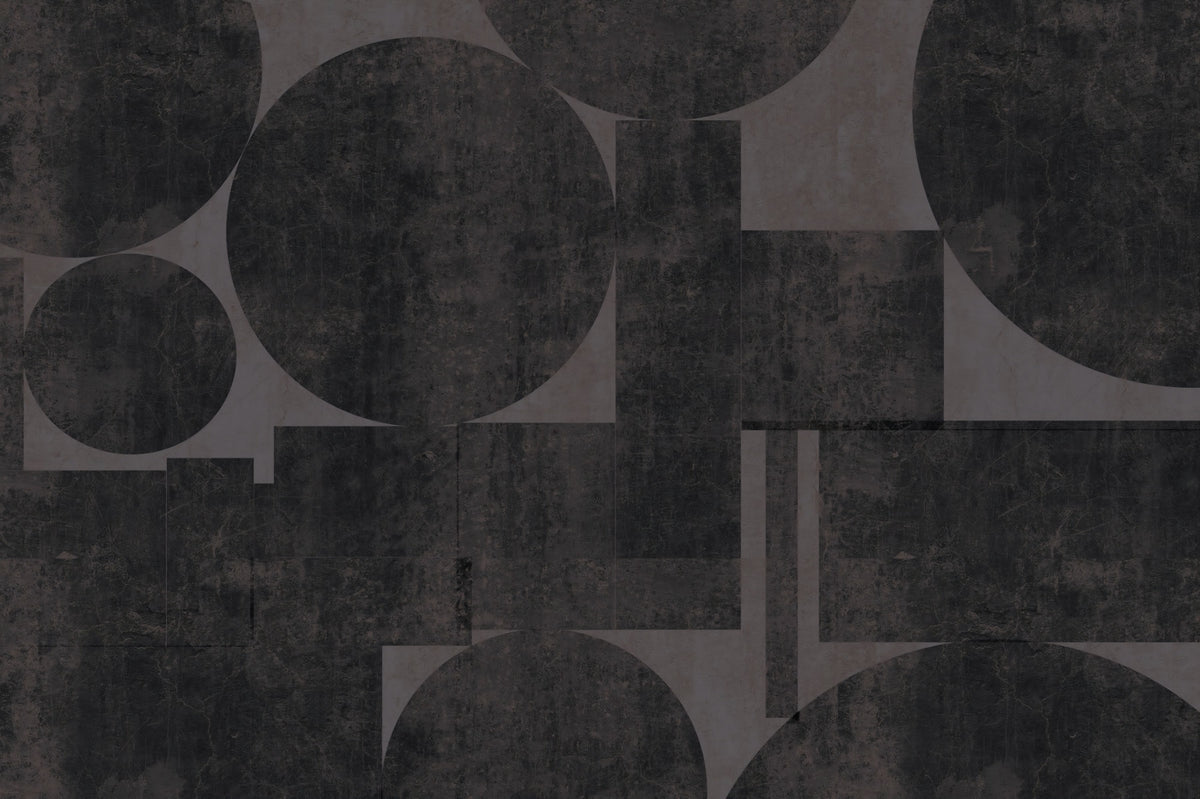 Industrial Charcoal Geometric Wall Mural in your room
