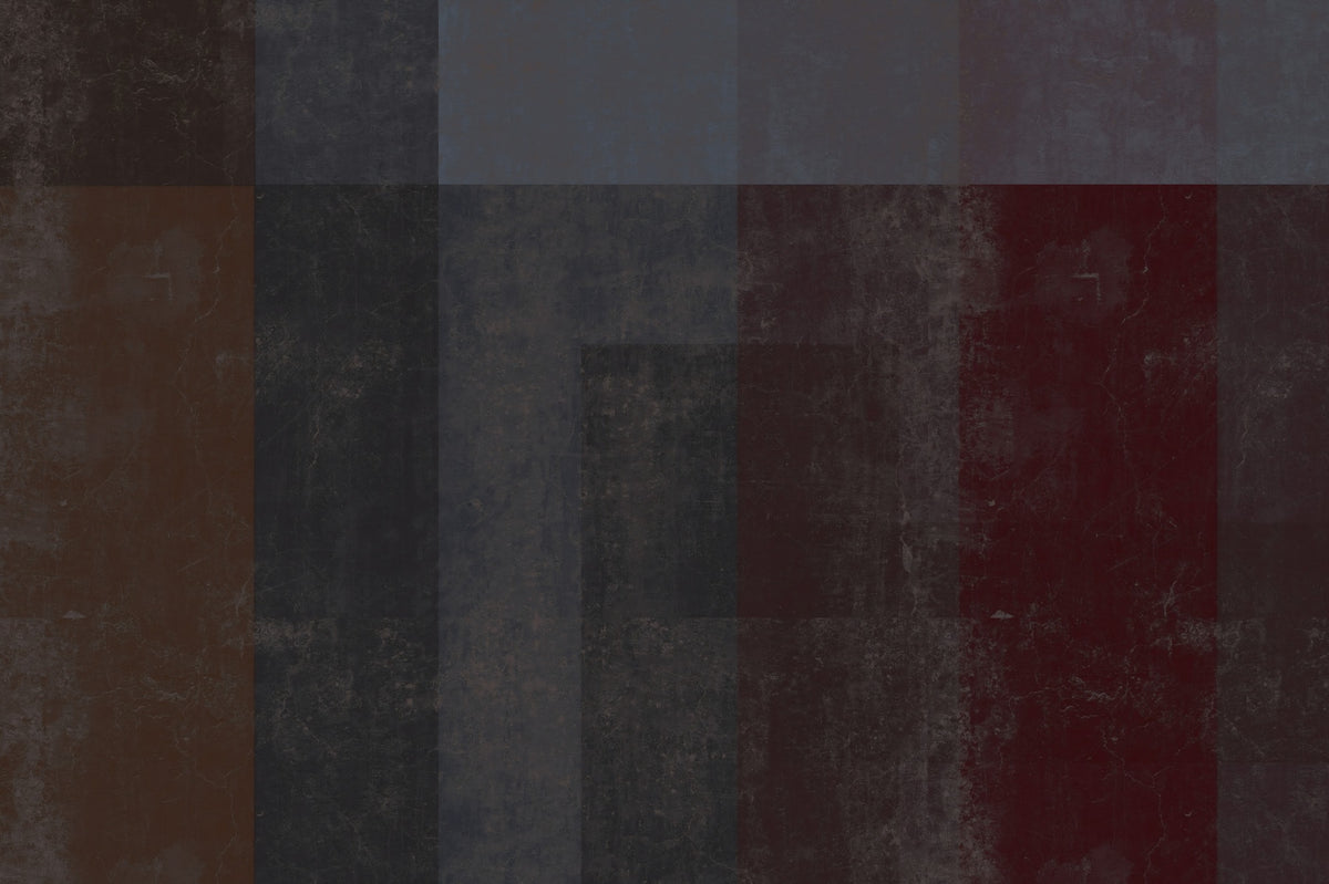 Moody Geometric Block Industrial Wall Mural in your room