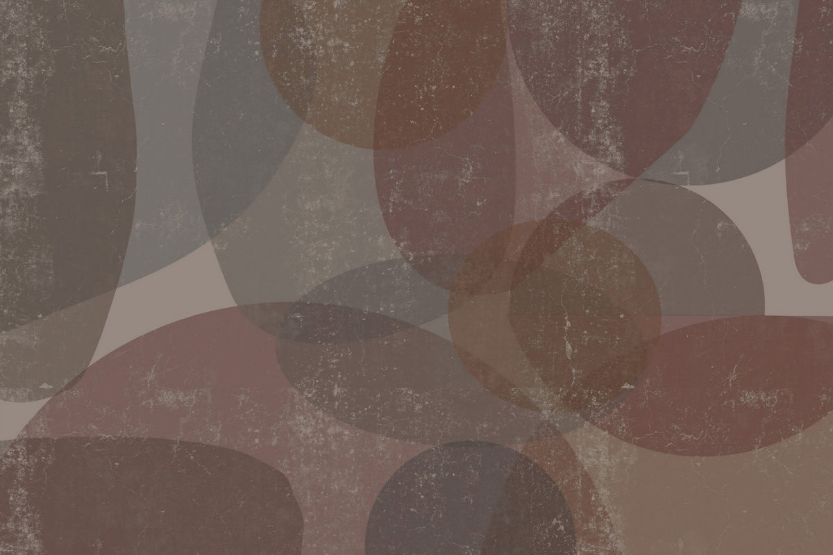 Rustic Earth Tones Abstract Pebble Wall Mural in your room — zoomed