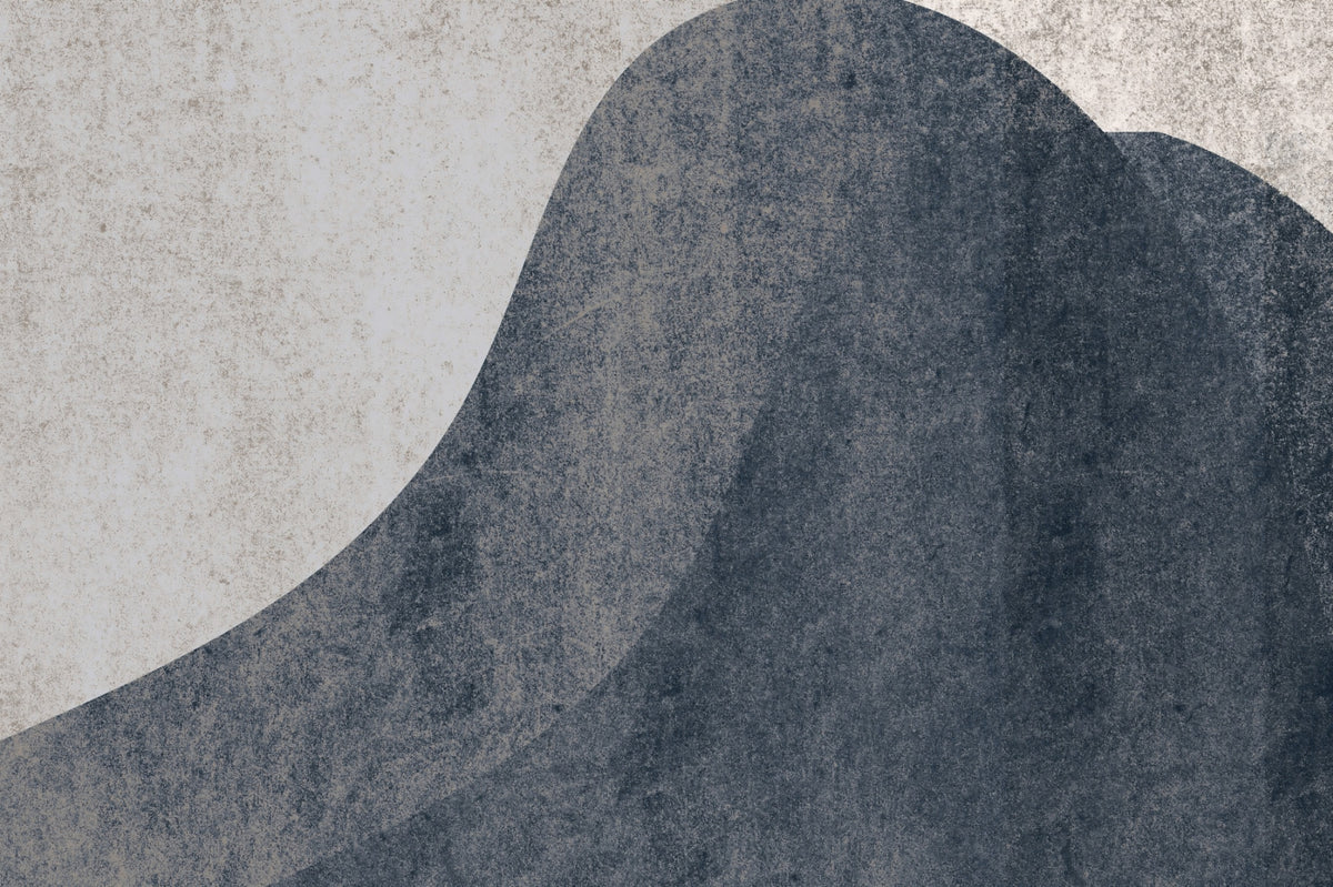 Slate and Stone Textured Abstract Waves Wall Mural in your room