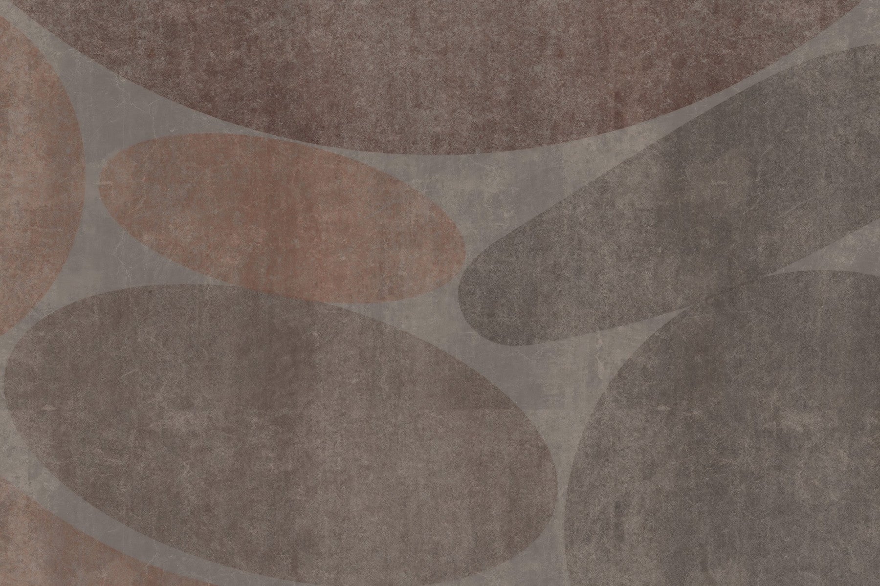 Earthy Abstract Stone Shapes Textured Wall Mural