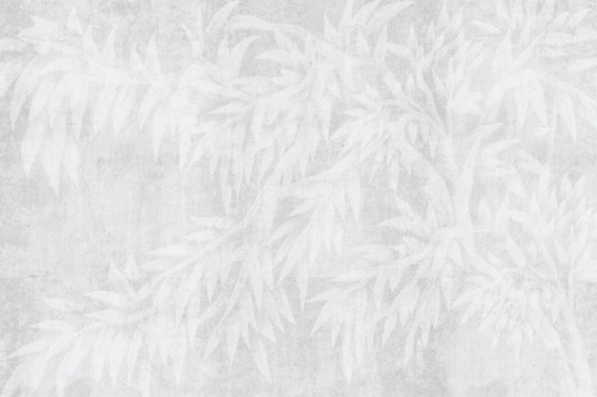 Pale Alabaster Foliage Textured Wall Mural in your room