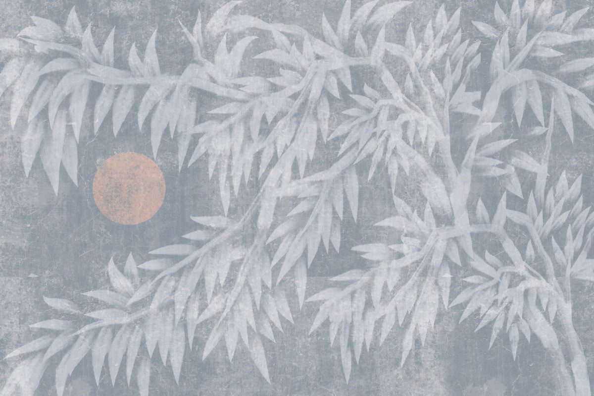 Serene Bamboo and Rising Sun Wall Mural in your room — zoomed