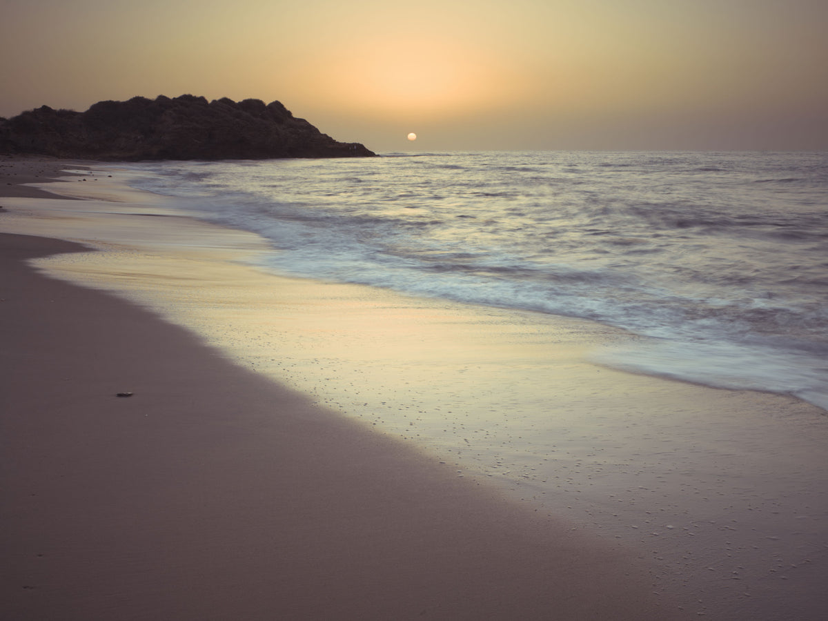 Golden Hour Coastline Wall Mural in your room — zoomed