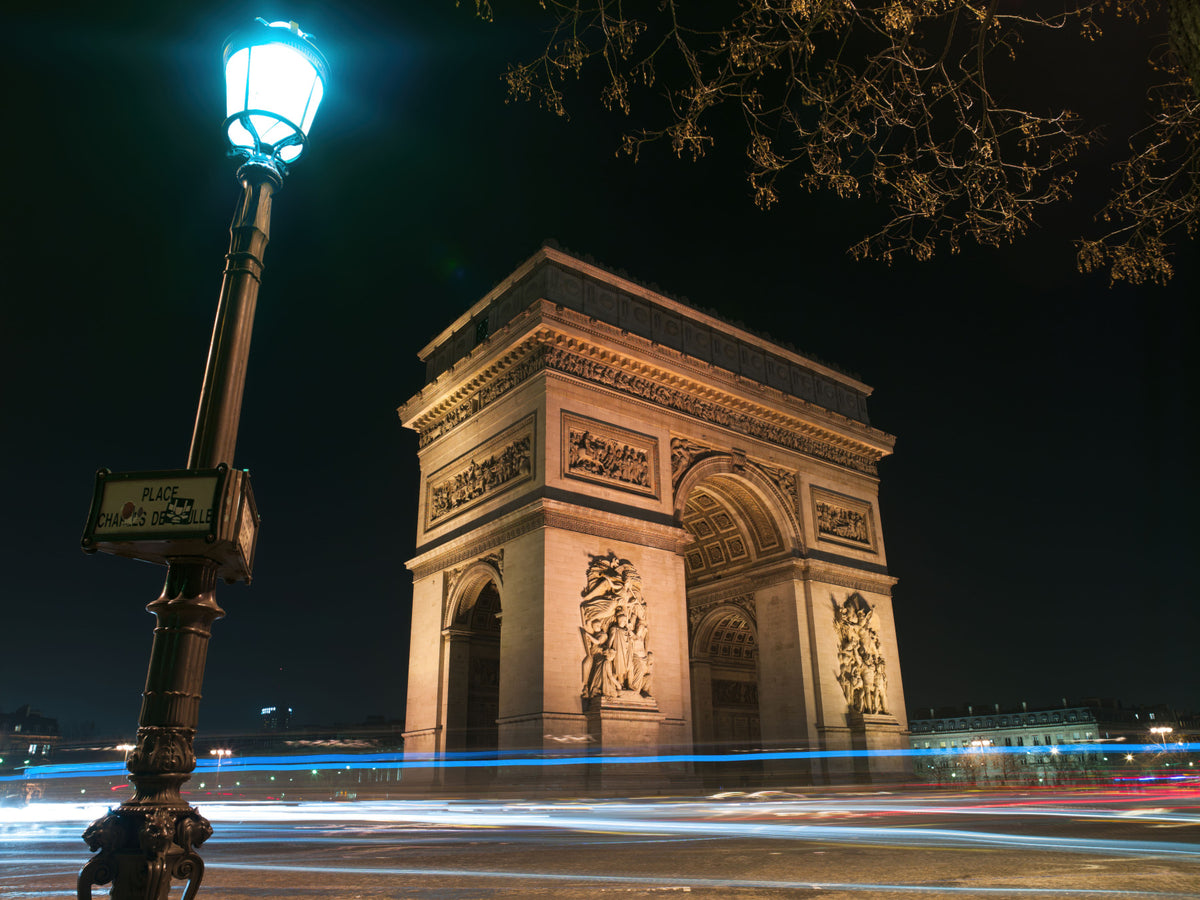 Parisian Night at Arc de Triomphe Wall Mural in your room
