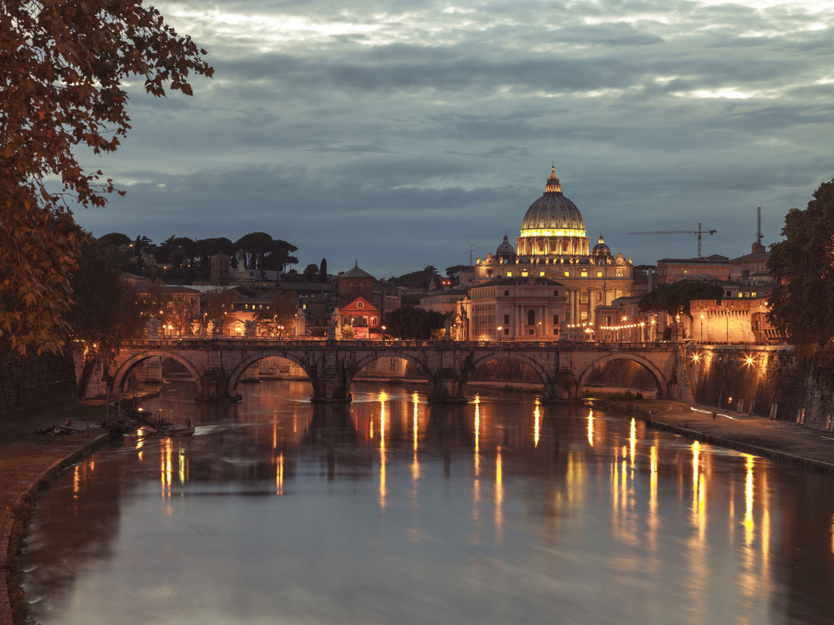 Sunset Over Saint Peters Basilica Wall Mural in your room — zoomed