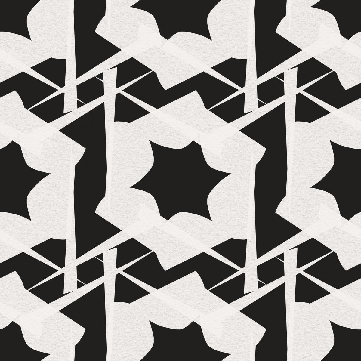 Interlocking Monochromatic Geometry Wallpaper⁠ in your room