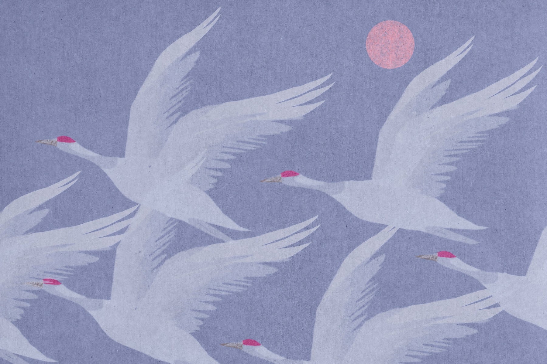 Origami Wings over Periwinkle Sky Wall Mural