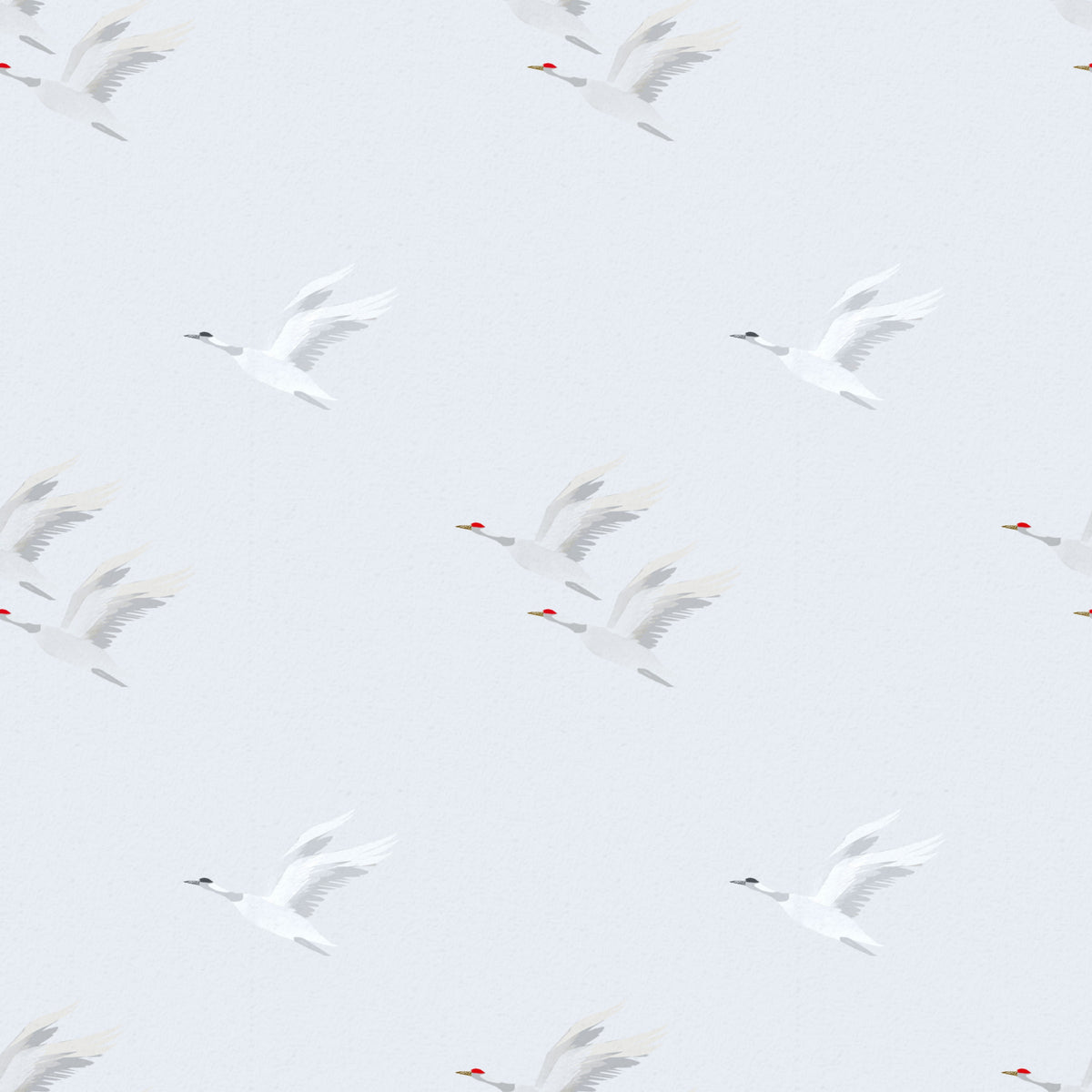 Serene Japanese Crane Flight Wallpaper⁠ in your room