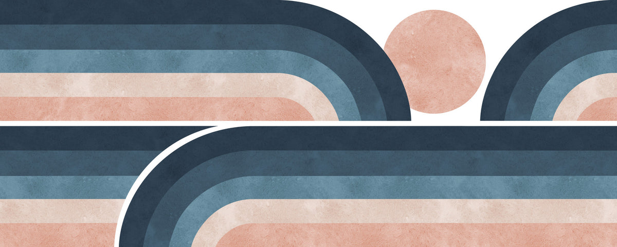Nostalgic Horizon Arcs Wall Mural in your room