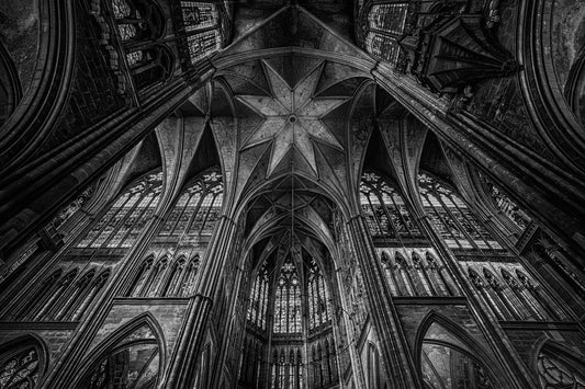 Gothic Vaults of the Cathedral Ceiling Wall Mural