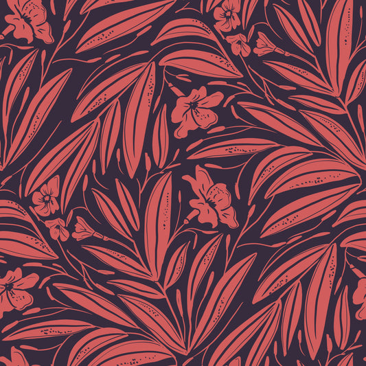 Crimson Foliage Silhouette Wallpaper⁠