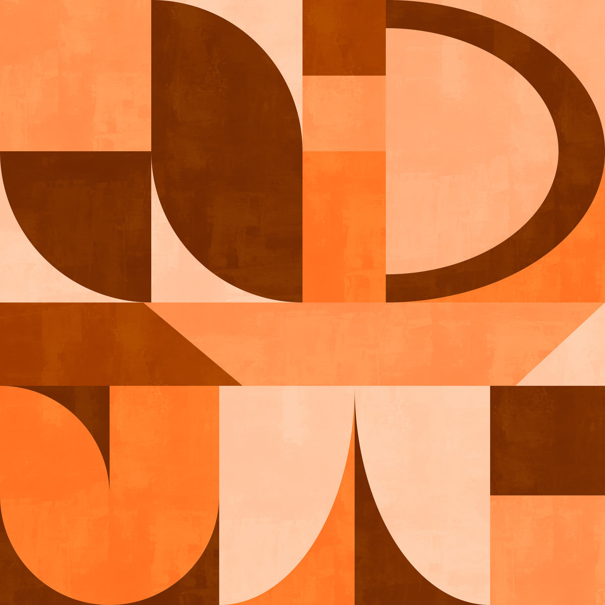 Mid-Century Terracotta Arches Wall Mural in your room — zoomed