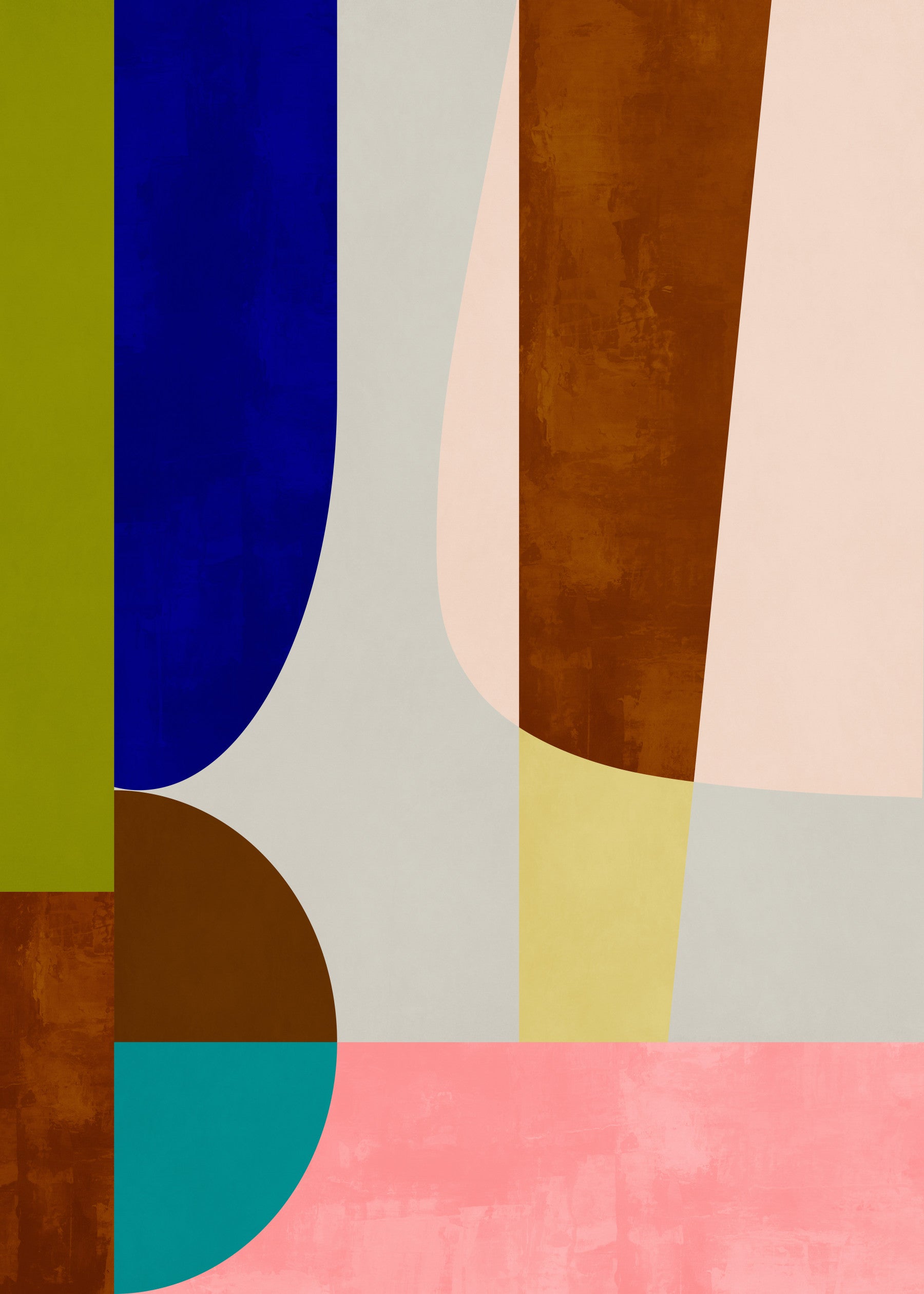 Mid-Century Modern Composition Wall Mural