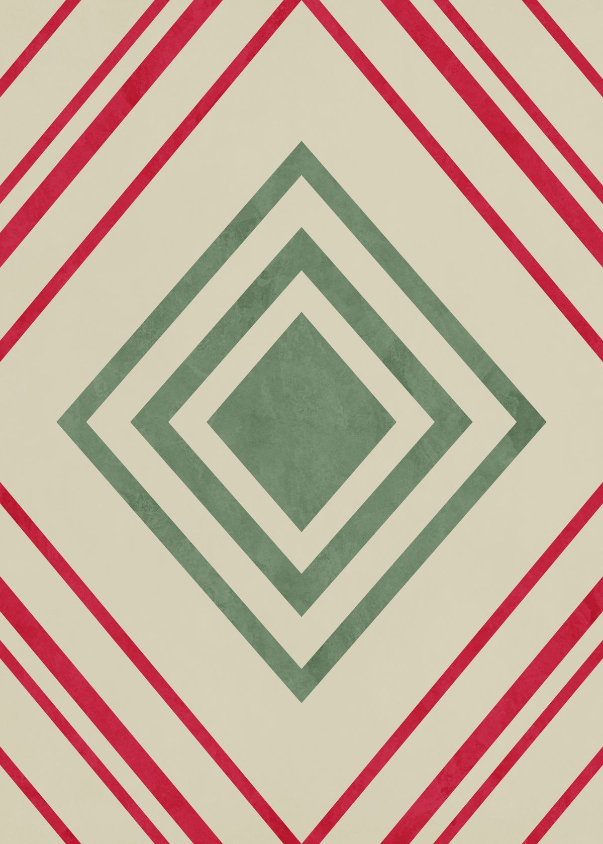 Diamond-Shaped Geometric Lines Wall Mural