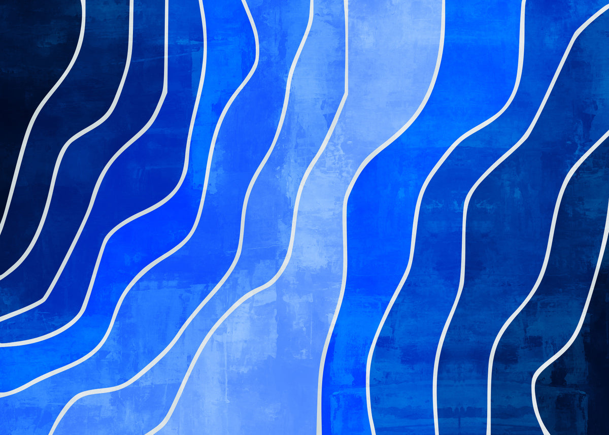 Midnight Tide Brushstrokes Wall Mural in your room