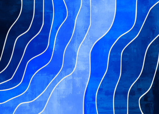 Midnight Tide Brushstrokes Wall Mural