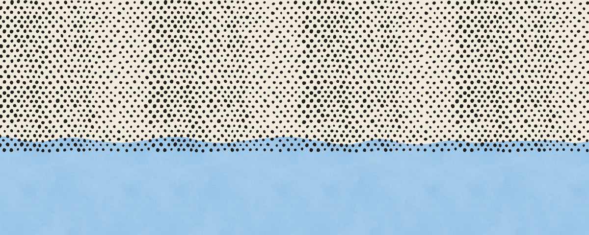 Dotted Horizon Coastal Accent Wall Mural in your room — zoomed