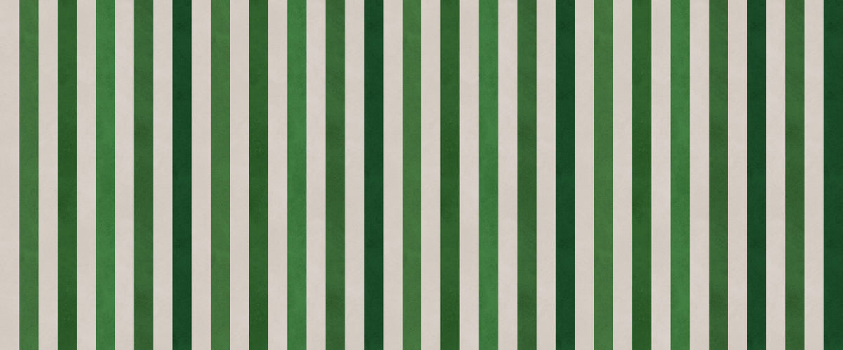 Emerald and Cream Vertical Stripes Wall Mural in your room