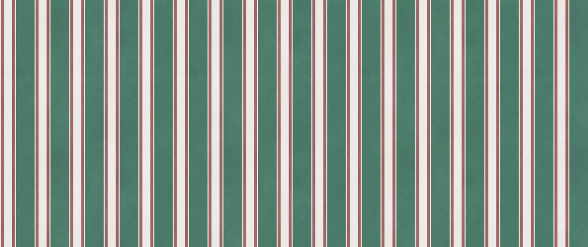 Classic Emerald Stripe Pattern Wall Mural in your room