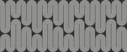 Arcos de onda minimalistas em monocromático Wall Mural