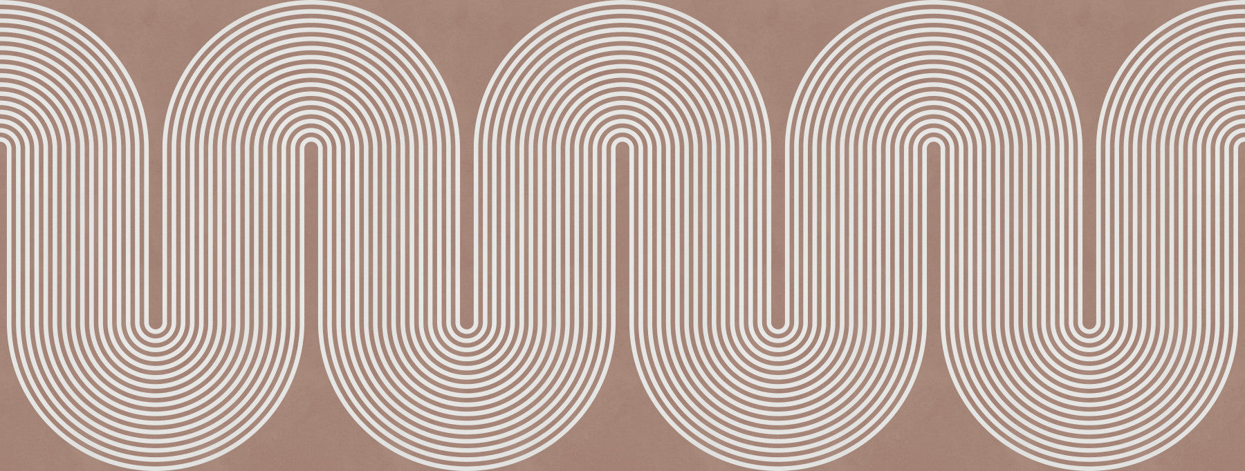 Padrão minimalista de linhas onduladas em terracota Wall Mural
