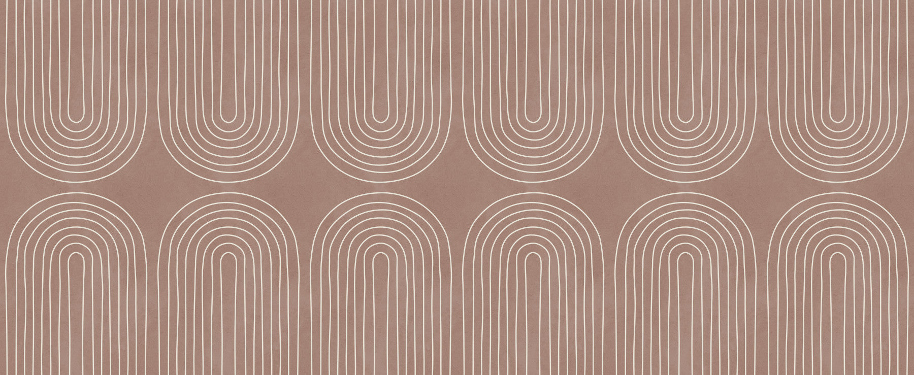 Motivo de linha arqueada em terracota Wall Mural