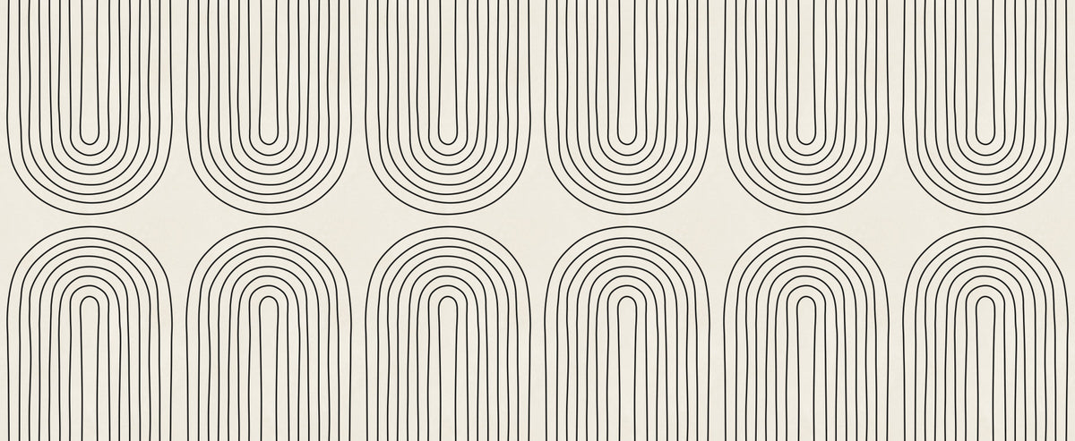 Minimalist Arched Line Art Wall Mural