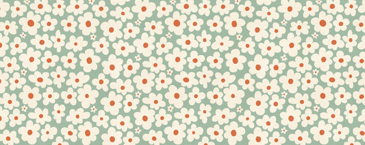 Retro Daisy Meadow Wall Mural
