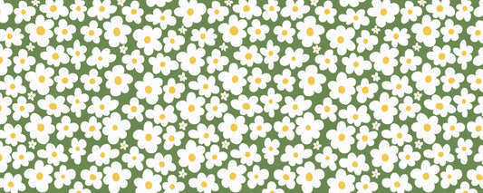 Retro Daisy Meadow Wall Mural