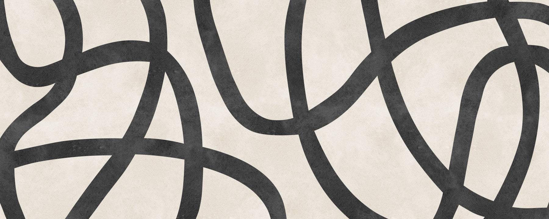 Monochrome Sculptural Loops Wall Mural