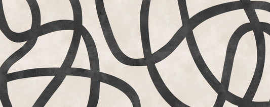 Monochrome Sculptural Loops Wall Mural