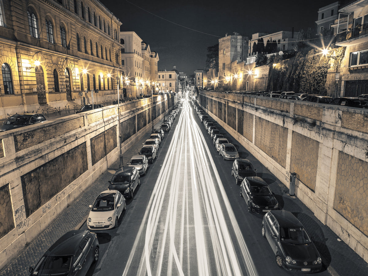 Nocturnal City Light Motion Wall Mural in your room — zoomed