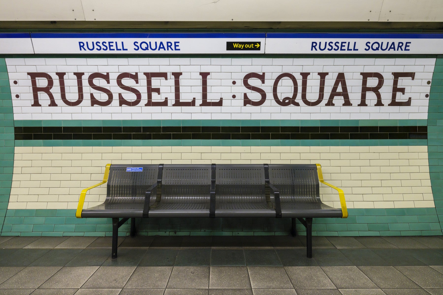 London Underground Heritage Subway Station Sign Wall Mural