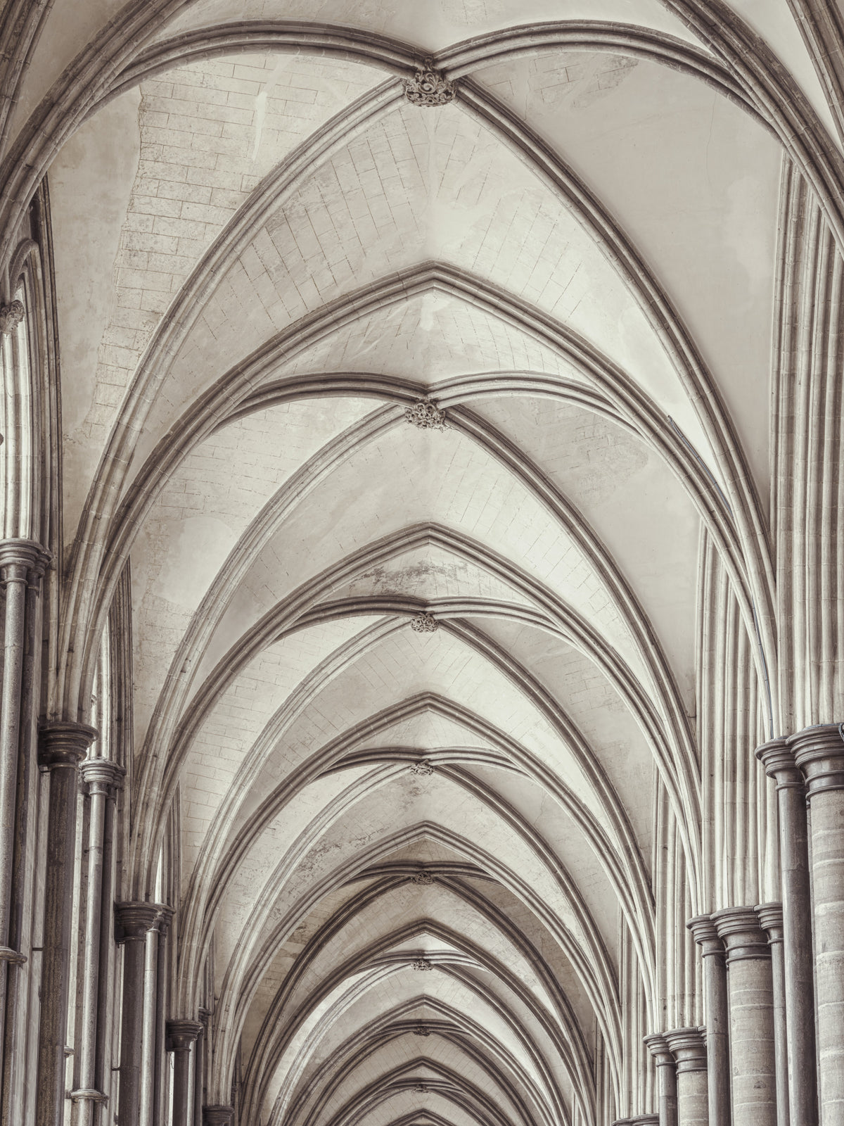 Gothic Stone Ribbed Vaulting Wall Mural in your room — zoomed