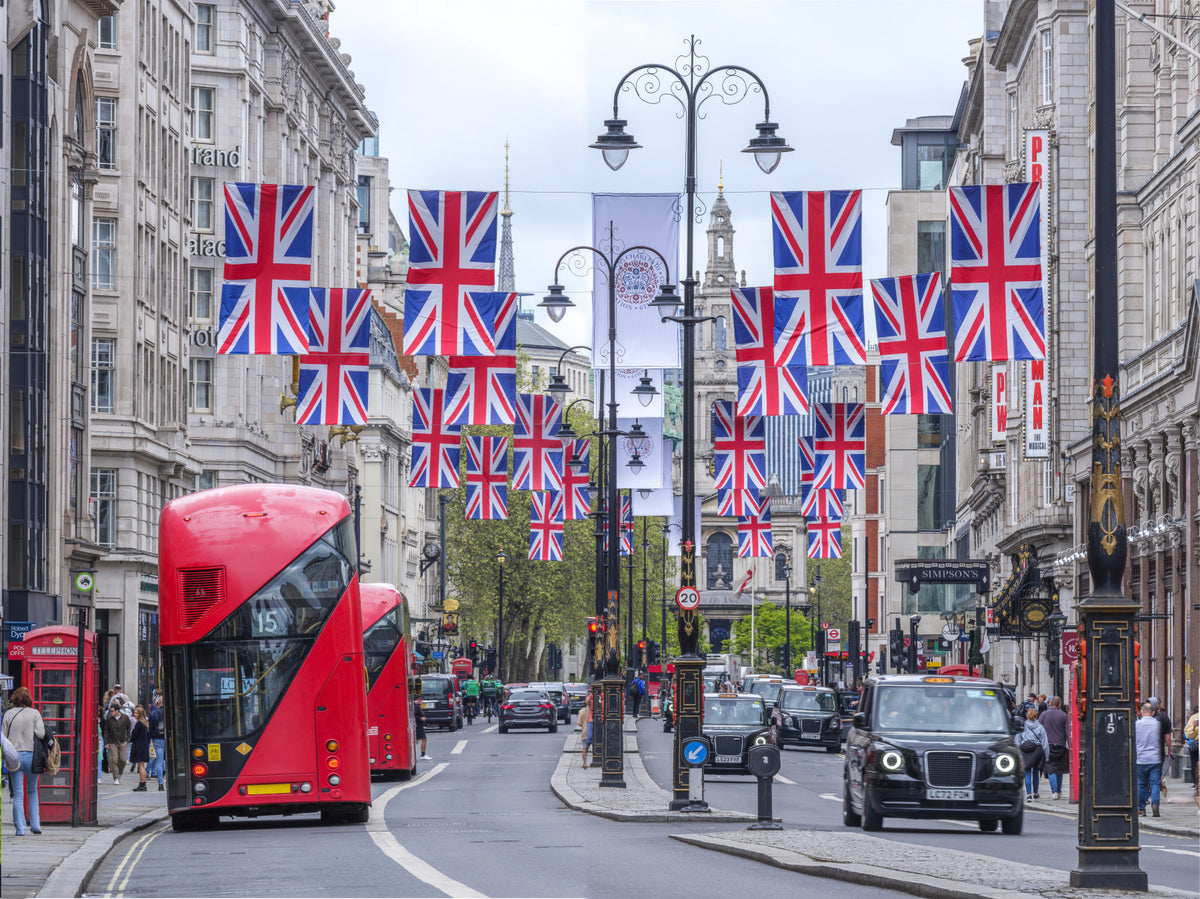 London City Streetscape Wall Mural in your room