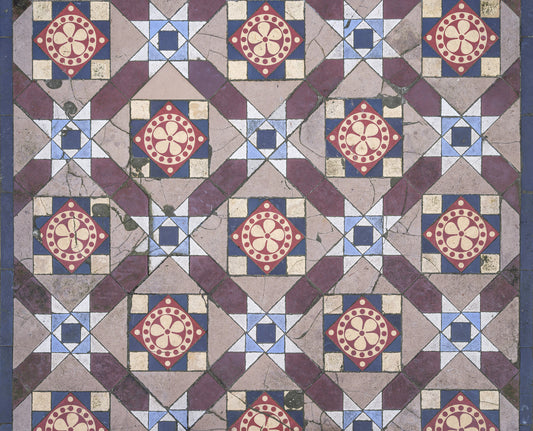 Victorian Geometric Floral Medallion Wall Mural