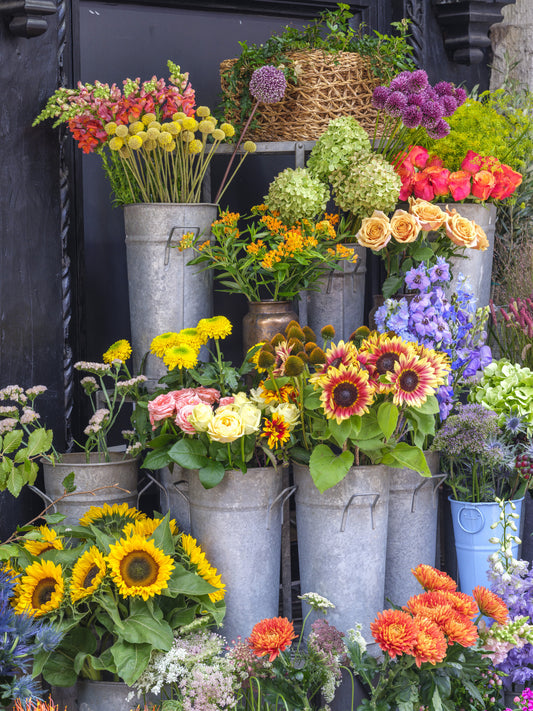 Rustic Floral Market Stall Wall Mural