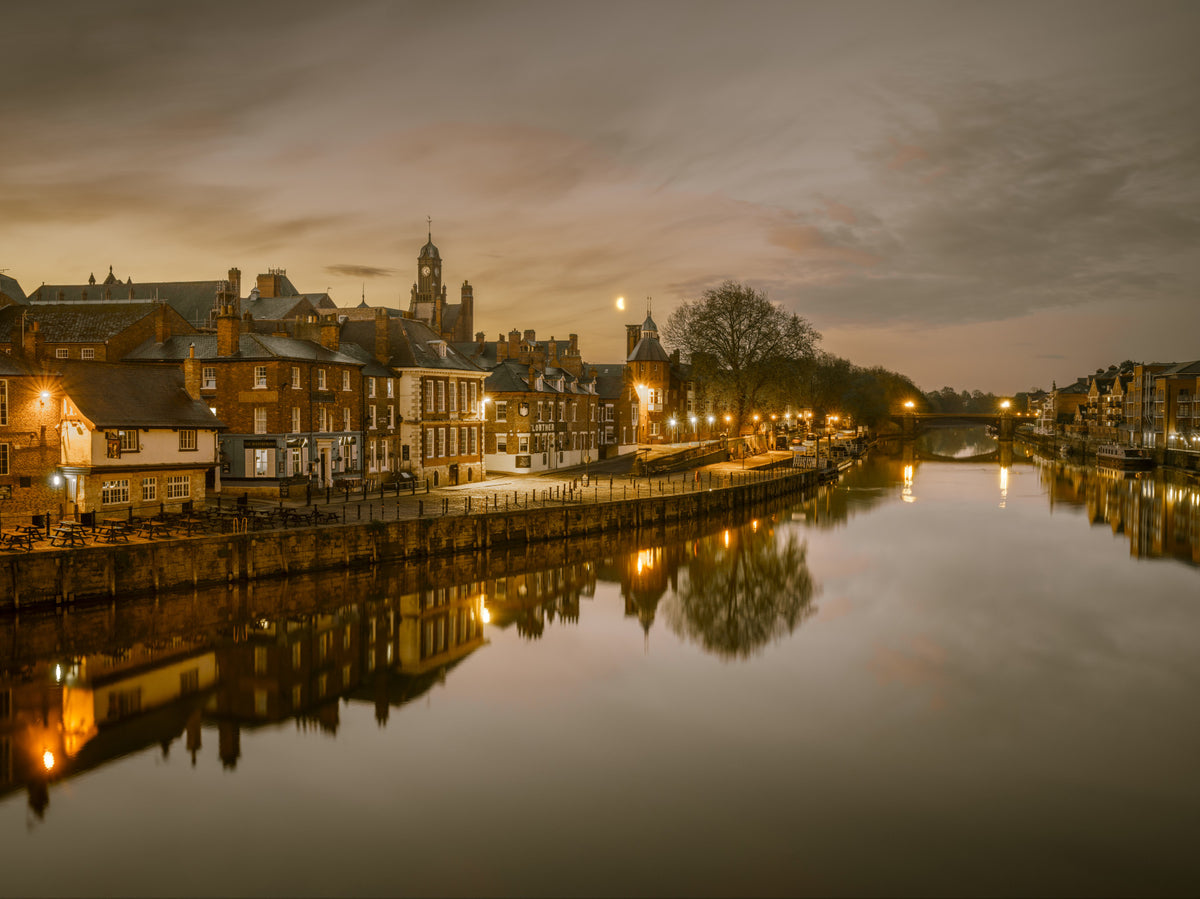 York Riverside Twilight Wall Mural in your room