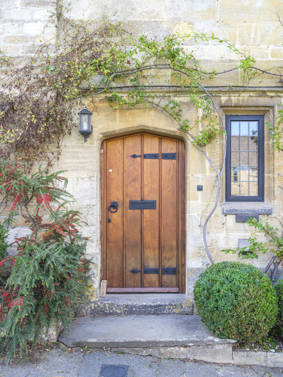 Cotswold Stone Cottage Entrance Wall Mural in your room