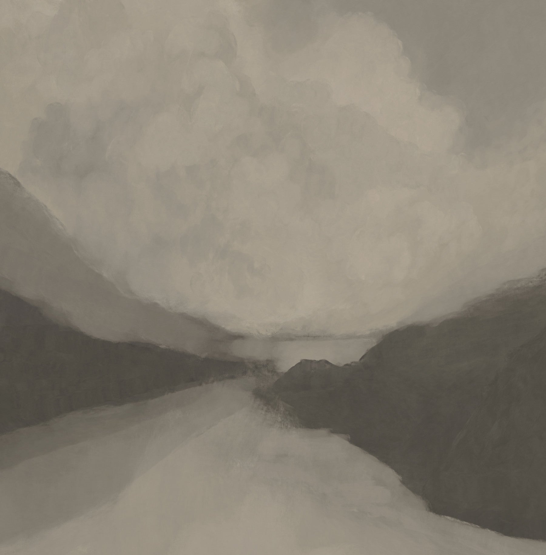 Ethereal Valley Mist Wall Mural