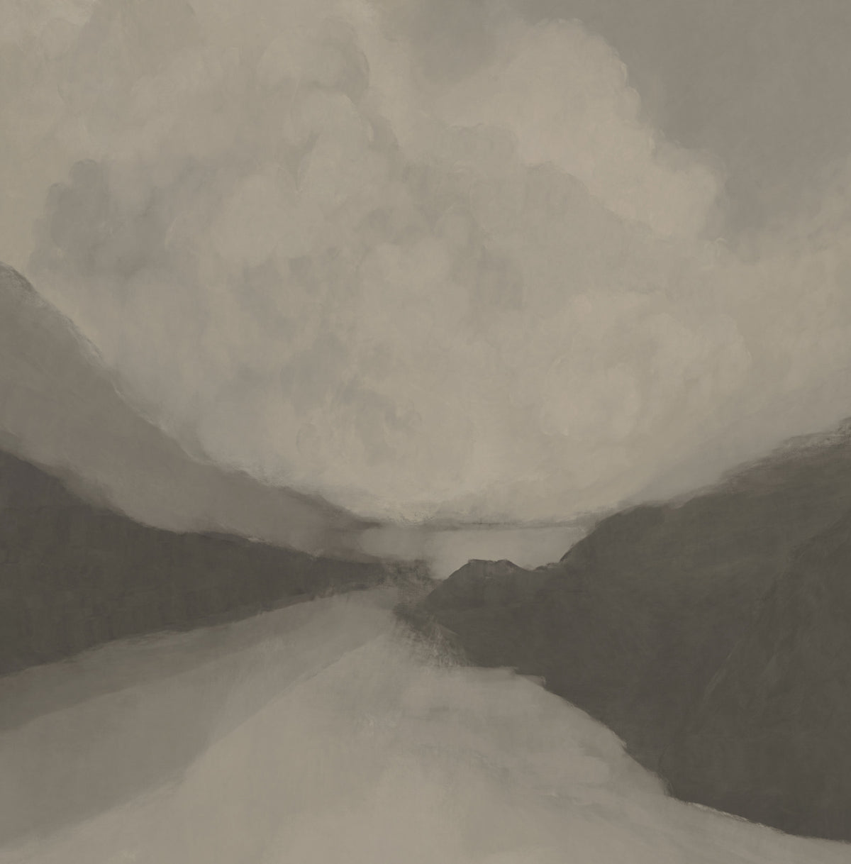 Ethereal Valley Mist Wall Mural