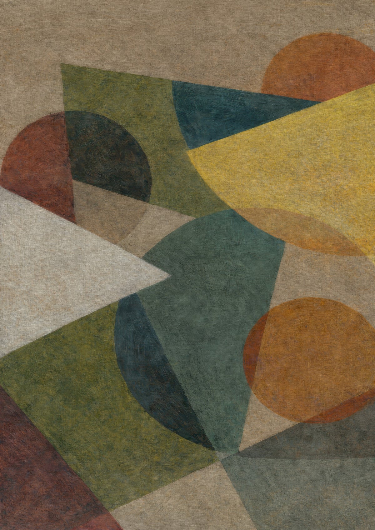 Abstract Geometric Earth Tones Wall Mural in your room
