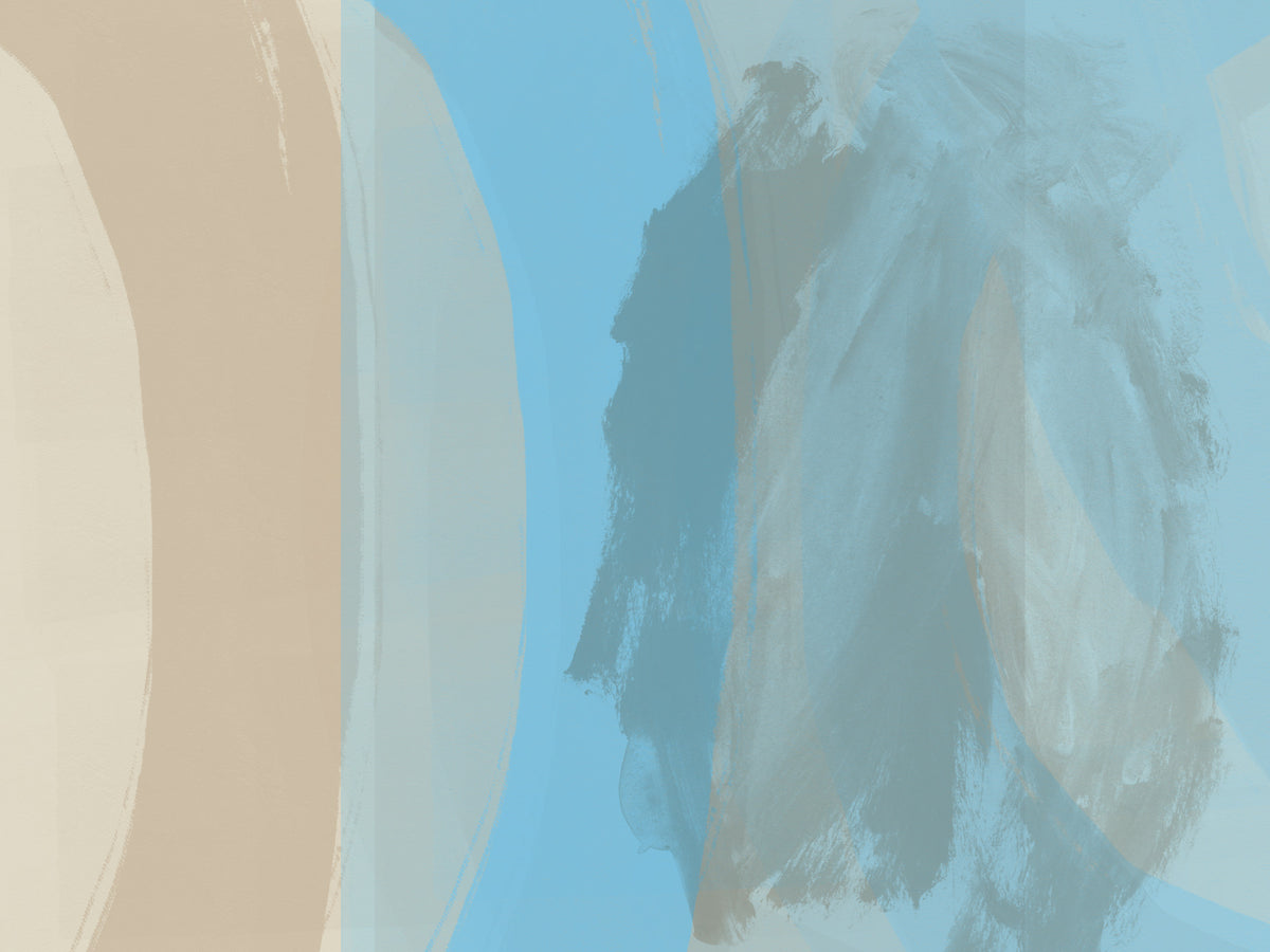Abstract Coastal Blue Layers Wall Mural in your room