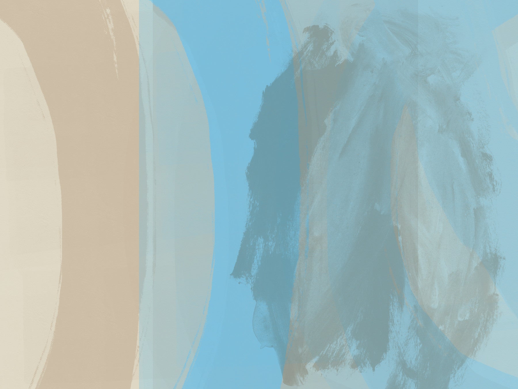 Abstract Coastal Blue Layers Wall Mural