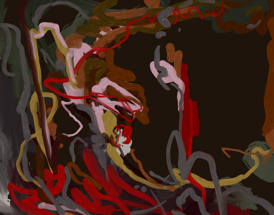 Abstract Painted Trails Wall Mural