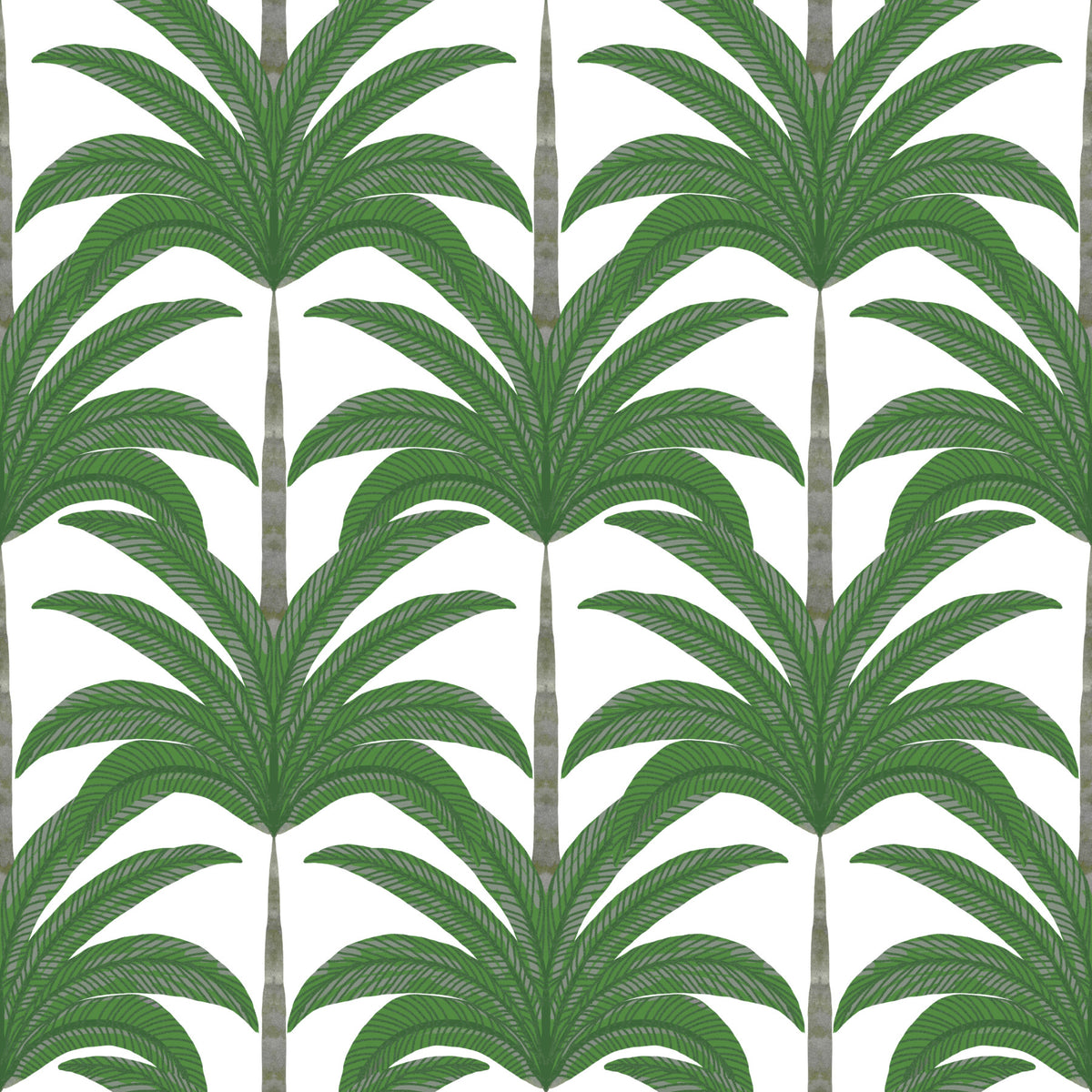 Arched Palm Frond Botanical Art Wallpaper⁠ in your room — zoomed