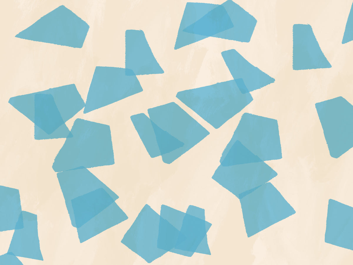 Floating Azure Fragments Wall Mural in your room